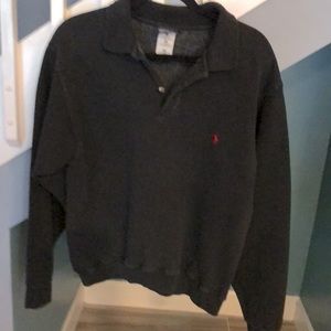 Ralph Lauren black over the head long sleeve sweatshirt Unisex, size M.